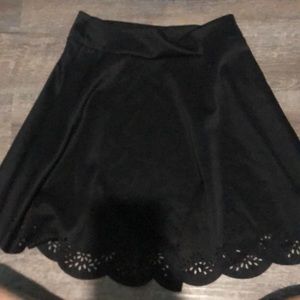 Black Cut Out Skirt